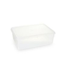 Caixa Plástica Organizadora Empilhável E Hermética Com Tampa 6,5l - 32,5x21,8x11,2cm (cxlxa) Branco
