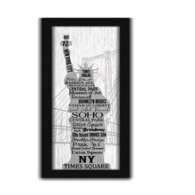 Quadro Decorativo New York Frases 60cm