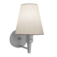 Arandela Cone Md-2013 Cinza C- Inter Liga E Desl Cúpula Em Tecido Branco - Bivolt