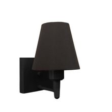 Arandela Quadrada Md-2034 Preto Cúpula Em Tecido Cone Preta - Bivolt