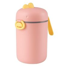 Dosador De Leite Em Pó Para Mamadeira Com Colher, Nivelador E Tampa Vedada – Portátil E Livre De Bpa Rosa