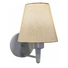 Arandela Parede Vivare Md-2004 Cinza Cúpula Em Tecido - Bivolt Cinza-linho-bege 127-220v