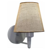 Arandela Parede Vivare Md-2004 Cinza Cúpula Em Tecido - Bivolt Cinza-rustico-bege 127-220v
