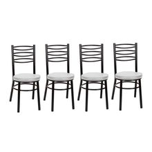 Kit 4 Cadeiras Cp34 Pintadas Pretas Debrum Treparoni Preto Com Branco