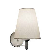 Arandela Cone Md-2007 Base Branco Cúpula Em Tecido 20-08x18cm Branco - Bivolt