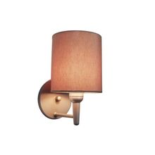 Arandela Cilíndrica Vivare Md-2009 Base Cinza Cúpula Em Tecido - Bivolt Cinza-palha 127/220v