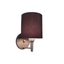 Arandela Cilíndrica Vivare Md-2009 Base Cinza Cúpula Em Tecido - Bivolt Cinza-café 127/220v