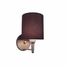 Arandela Cilindrica Md-2009 Base Cinza Cúpula Em Tecido 14x15cm Café - Bivolt