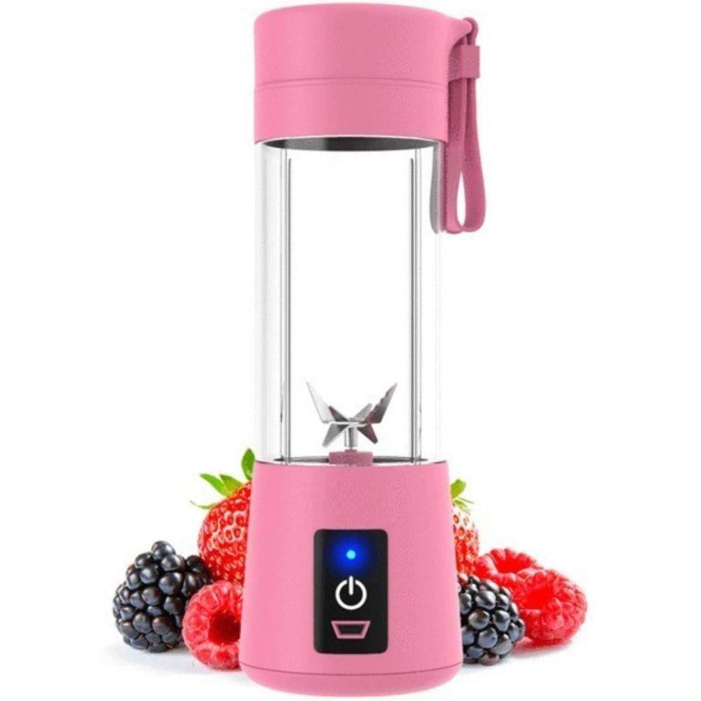 Mini Liquidificador Shake Academia Portátil Recarregável 6 Rosa - Shop ...