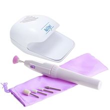 Kit Manicure Profissional Com Lixadeira Elétrica E Secador De Unhas Modela, Lixa E Seca Com Eficiência