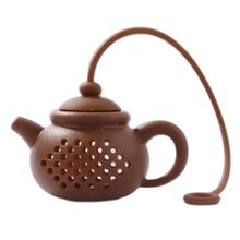 Infusor De Chá Premium Em Silicone Formato De Bule Com Filtro Coador Charmoso E Funcional