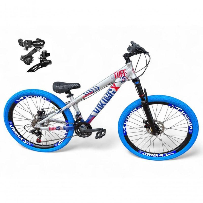 Bicicleta Aro 26 VikingX Tuff X25 21v Freio a Disco Prata-azul - Shop ...