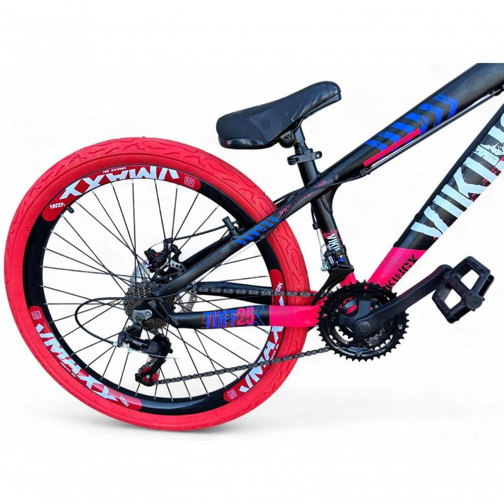 Bicicleta Aro 26 VikingX Tuff X25 21v Freio a Disco Preto-rosa - Shop ...