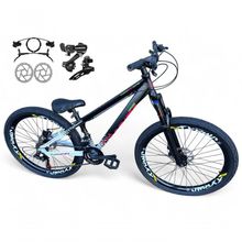 Bicicleta Aro 26 VikingX Tuff X44 21v Freio a Disco Preto Branco