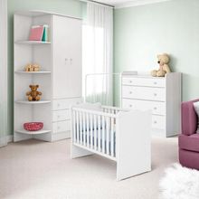 Conjunto Infantil Doce Sonho Branco Berço Doce Sonho + Cômoda Doce Sonho + Guarda-roupa Doce Sonho