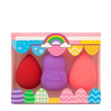 Kit Q Bela Manuela 3 Em 1- Esponja Para Maquiagem