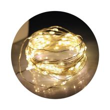Pisca De Led Fio De Fada 100l 10 Metros A Pilha Cor Do Led Branco Quente