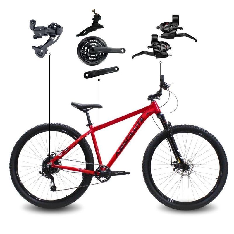 Bicicleta Aro 29 Absolute 21 Marchas Quadro Alumínio Freio A Disco