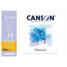 Bloco De Papel Para Aquarela Montval A3 12 Folhas 29,7x42m - Canson