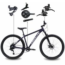 Bicicleta Aro 29 Absolute 21 Marchas Quadro Alumínio Freio A Disco Mtb - Azul Mar - 21 Azul Mar