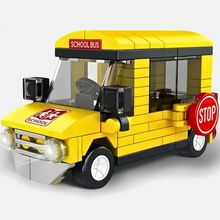 Brinquedo Blocos De Construção Carro ônibus Escolar