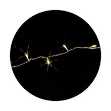 Cordão Com 50 Lampadas De Led Formato Pequena Gota 5 Metros Fio Crystal Cores Branco Quente