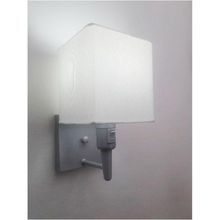 Arandela Quadrada Md-2019 Cinza C- Inter Liga E Desl Cúpula Em Tecido Branco - Bivolt