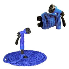Mangueira Jardim Expansível 15 Metros Resistente Jatos D água Azul