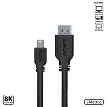 Cabo Mini Displayport Macho Para Displayport Macho V.1.2 28awg Puro Cobre 2 Metros - Pmddpm-2