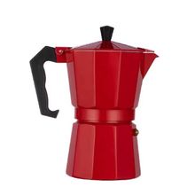 Cafeteira Italiana Vermelha 6 Xicaras Moka Grande Cafe Expresso Cafezinho Manual Premium Grande