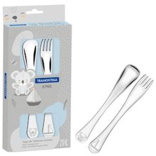 Conjunto Talheres Infantil Tramontina Le Petit Menino Inox - 2 Peças