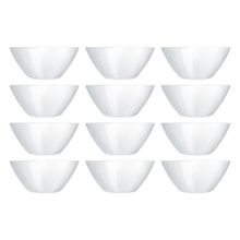 Conjunto de Saladeiras Duralex Opaline Blanc em Vidro 840 ml – 12 Peças