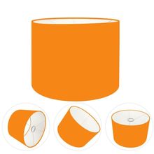 Cúpula Abajur E Luminária Cilíndrica Vivare Cp-7016 ø35x30cm - Bocal Nacional Laranja