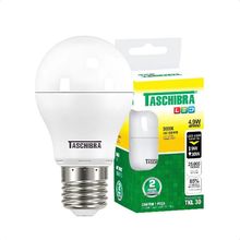 Kit 20 Lâmpadas Led Bolinha Tkl 4,9w Taschibra E27 Bivolt 3000k Quente