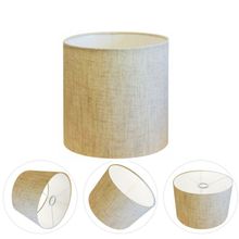 Cúpula Abajur E Luminária Cilíndrica Vivare Cp-7009 ø25x20cm - Bocal Nacional Rustico-bege