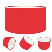Cúpula Abajur Cilíndrica Cp-7024 ø50x25cm Vermelho
