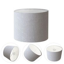 Cúpula Abajur E Luminária Cilíndrica Vivare Cp-7016 ø35x30cm - Bocal Nacional Rustico-cinza