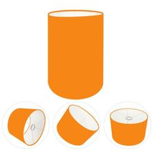 Cúpula Abajur E Luminária Cilíndrica Vivare Cp-7006 ø18x25cm - Bocal Nacional Laranja