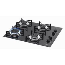 Cooktop Gás 4 Bocas Mesa Vidro Fischer Preto Bivolt