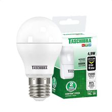 Kit 20 Lâmpadas Led Bolinha Tkl 4,9w Taschibra E27 Bivolt 4000k Neutro