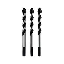 Kit 3 Broca 8mm Multiuso Multimaterial Fura Tudo Vidro Porcelanato Cerâmica Madeira Concreto Multifuncional