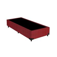 Base Box Solteiro Vermelho 38x88x188 Suede