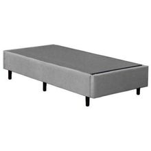 Base Box Solteiro Suede Cinza - 38x88x188