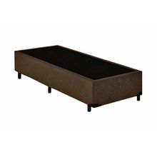Base Box Solteiro Marrom Suede 38x88x188