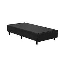 Base Box Solteiro Suede Preto 88x188