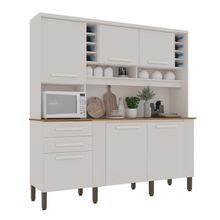 Armário De Cozinha 6 Portas 2 Gavetas Catar Branco