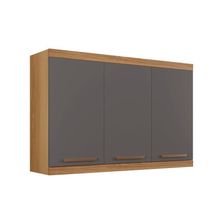 Armário Aéreo Talismã 3 Portas Arte Móveis Cinamomo-grafite