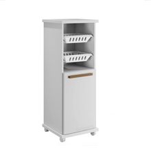 Armário Cozinha Com Fruteira Paraná 1 Porta 1 Prateleira 2 Cestos Arte Móveis Branco