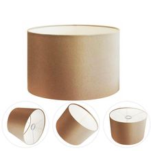 Cúpula Abajur E Luminária Cilíndrica Vivare Cp-7018 ø40x25cm - Bocal Nacional Palha