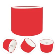 Cúpula Abajur E Luminária Cilíndrica Vivare Cp-7015 ø35x25cm - Bocal Nacional Vermelho